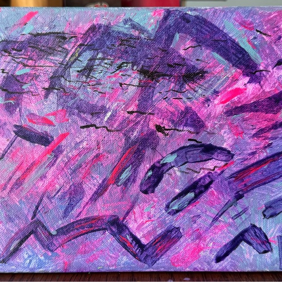 acrylic art canvas Board  8x10 Wellness Decor Abstract Love Amazing Colorful New - Picture 3 of 3